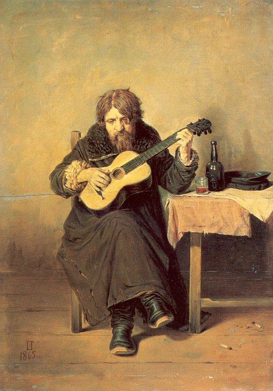 Perov, Vasily The Bachelor Guitarist oil painting picture